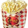 Weihnachtsornament Pommes Frites von Krebs Glas Lauscha, 9cm, für den Weihnachtsbaum.