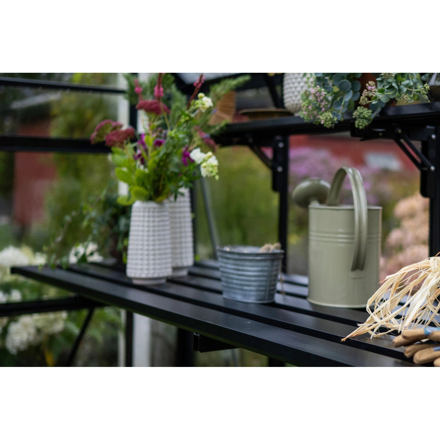 Halls Klappbarer Lamellentisch für Icon Gardenhouse 6 Schwarz 292 cm x 55 cm