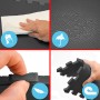 eyepower Bodenschutzmatten, 18er Set, schwarz. Detailansicht der wasserdichten, pflegeleichten und flexiblen Eigenschaften.