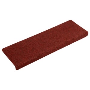 Rote VidaXL Stufenmatte aus Nadelvlies, 65x21 cm, für Treppen im Innenbereich.
