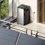 EcoFlow Stream Ultra Balkonkraftwerk Speicher mit Solarmodulen auf Balkon, 1,92 kWh, Full Black Optik.