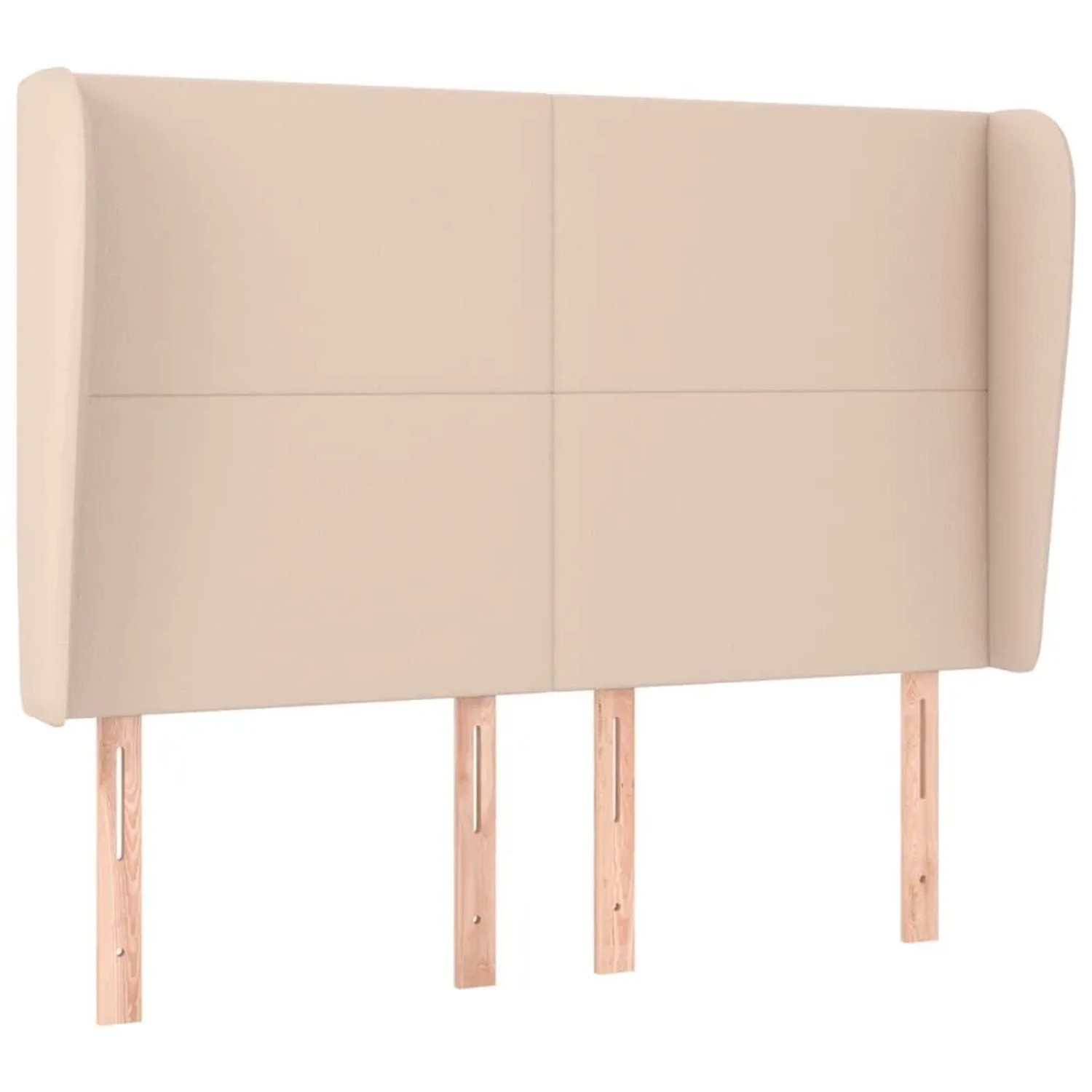 vidaXL Kopfteil mit Ohren Cappuccino-Braun 147x23x118/128cm Kunstleder 3117771