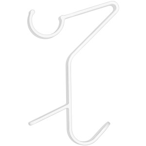 Weißer Wenko Haken Universal Flexi für Handtuchheizkörper.