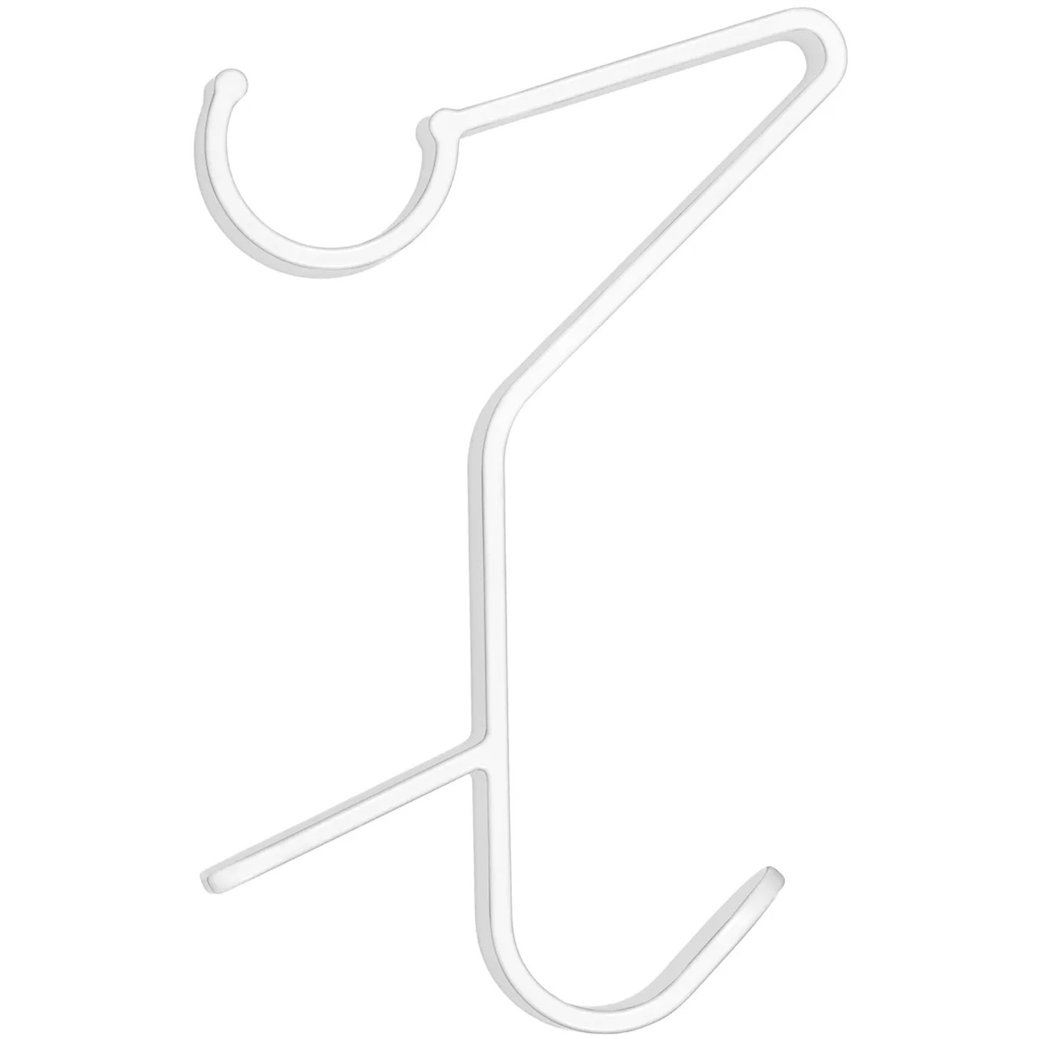 Weißer Wenko Haken Universal Flexi für Handtuchheizkörper.