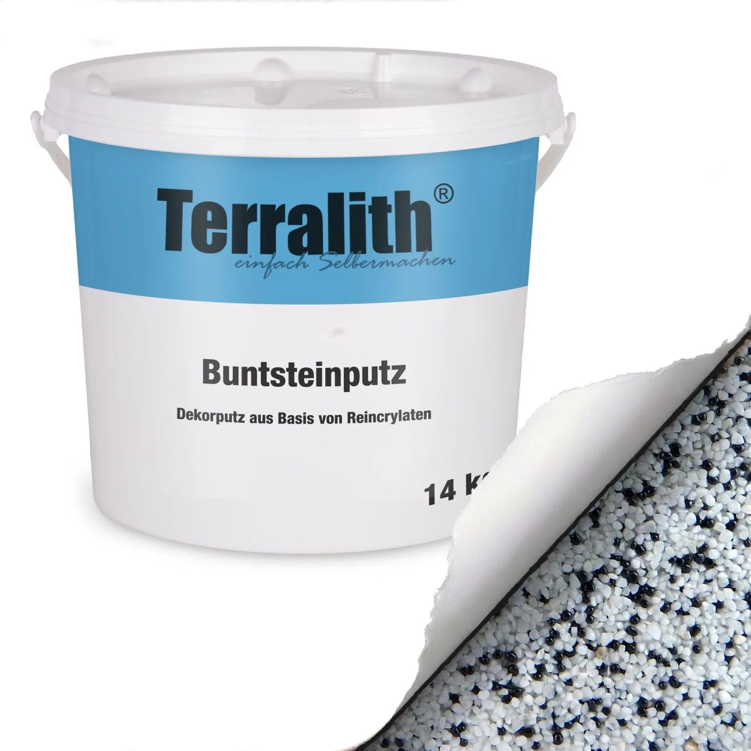 Terralith Buntsteinputz Mosaikputz 2mm 14 kg BSP71 Schwarz