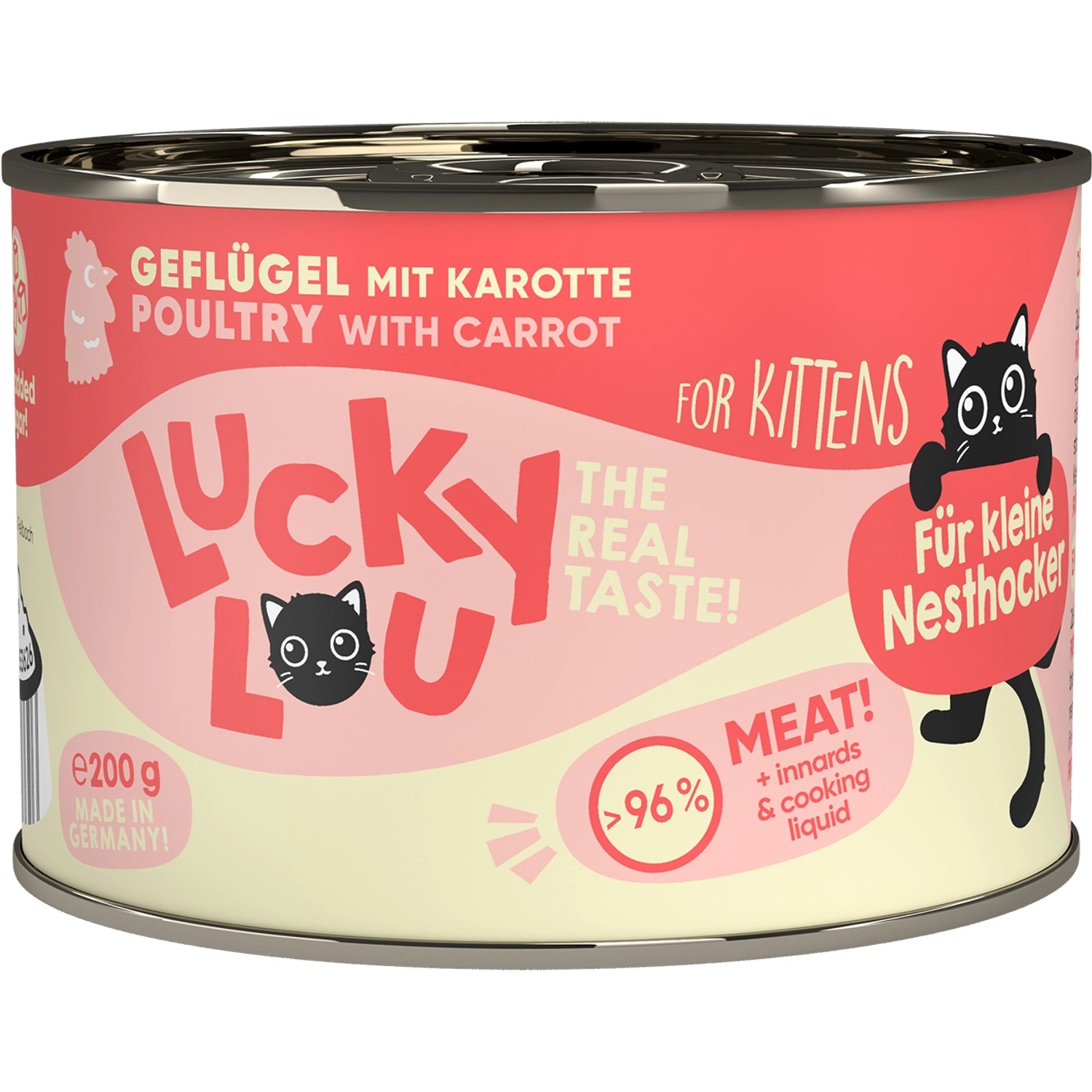 Lucky Lou Katzen-Nassfutter Lifestage Kitten Geflügel 200 g