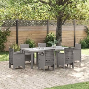 vidaXL Gartentisch Hellgrau 200 x 100 x 73 cm Poly-Rattan 871691