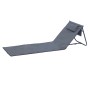 Lex Strandliege Strandmatte Sonnenmatte Badematte Liege Faltbar mit Tasche Anthrazit