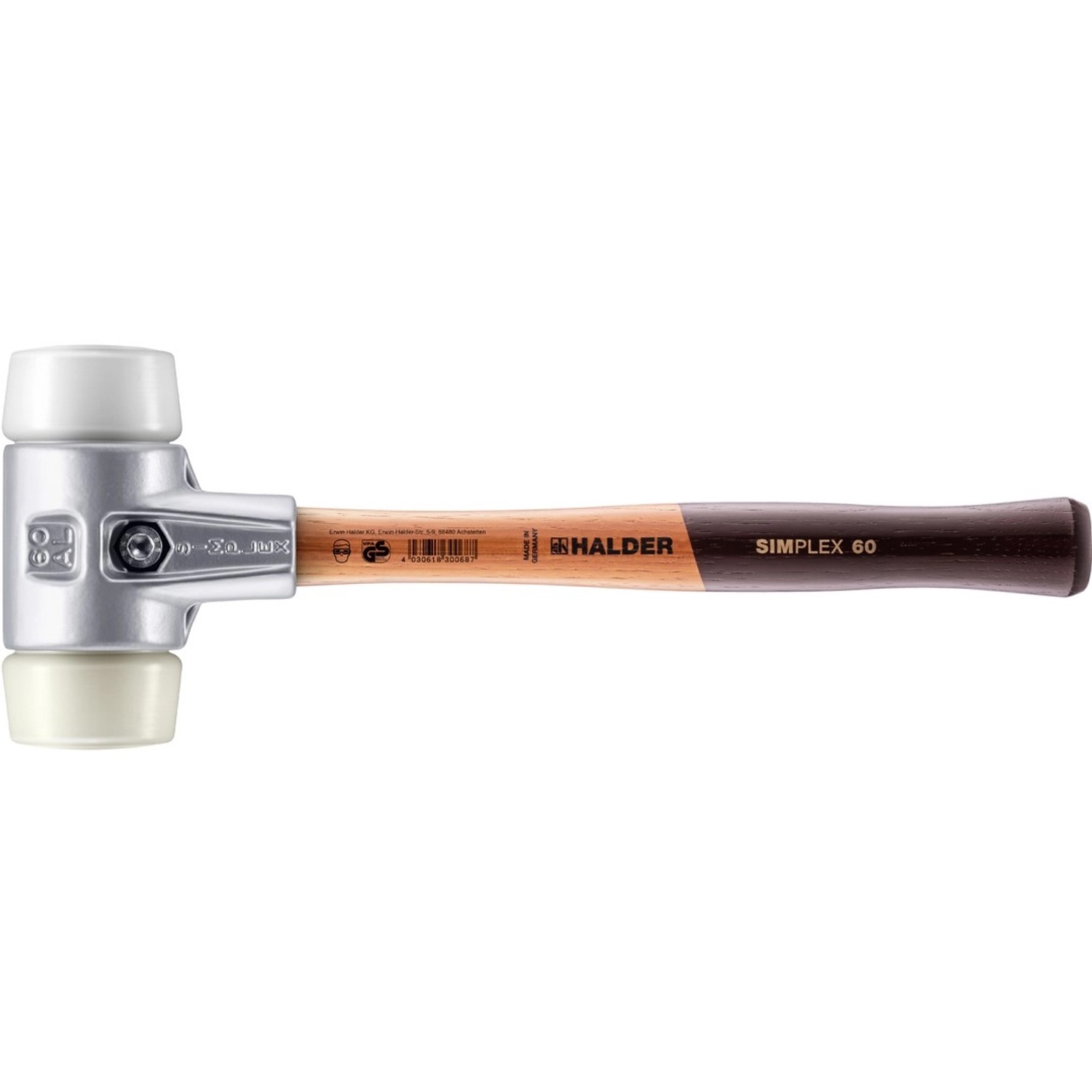 Halder Simplex Schonhammer Ø 60 mm Superplastik   Nylon mit Aluminiumgehäus günstig online kaufen