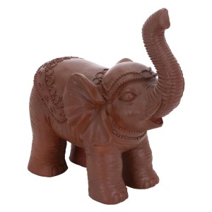 Braune Deko-Figur Elefant (36cm) im orientalischen Stil für Innen & Außen.