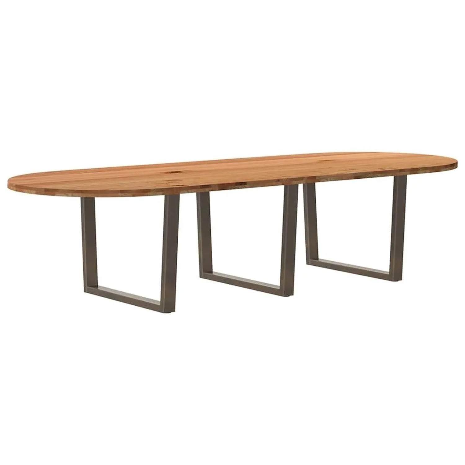 vidaXL Esstisch Hellbraun 320x120x74 cm Massivholz Eiche Oval 3328218 günstig online kaufen