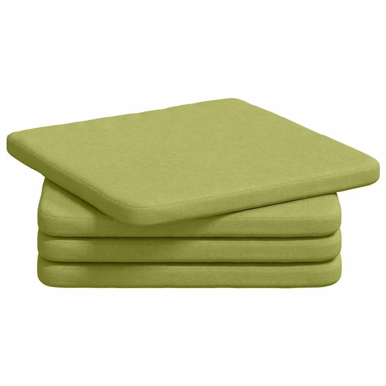 vidaXL Sitzkissen 4 Stück Hellgrün 40 x 40 x 3 cm Stoff 42015199