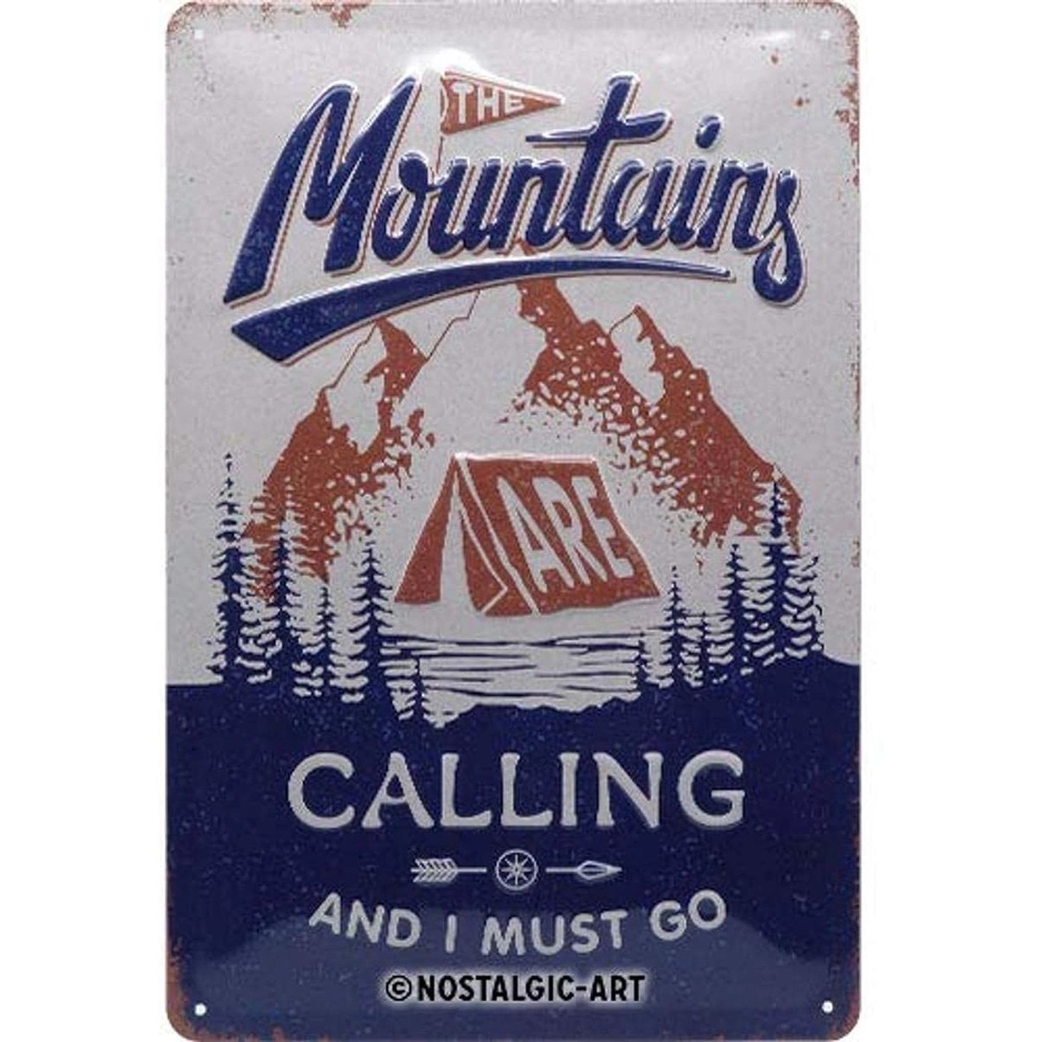 Nostalgic-Art Blechschild 20 x 30cm - Outdoor & Activities - The Mountains günstig online kaufen