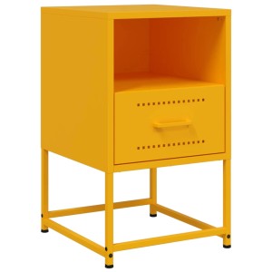 vidaXL Nachttisch Senfgelb 36x39x60,5 cm Stahl 846560