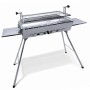 Grillpeter Mangal Edelstahl Schaschlickgrill Set mit 11er Spießdreher, klappbar, Seitenablagen, Holzkohlegrill.