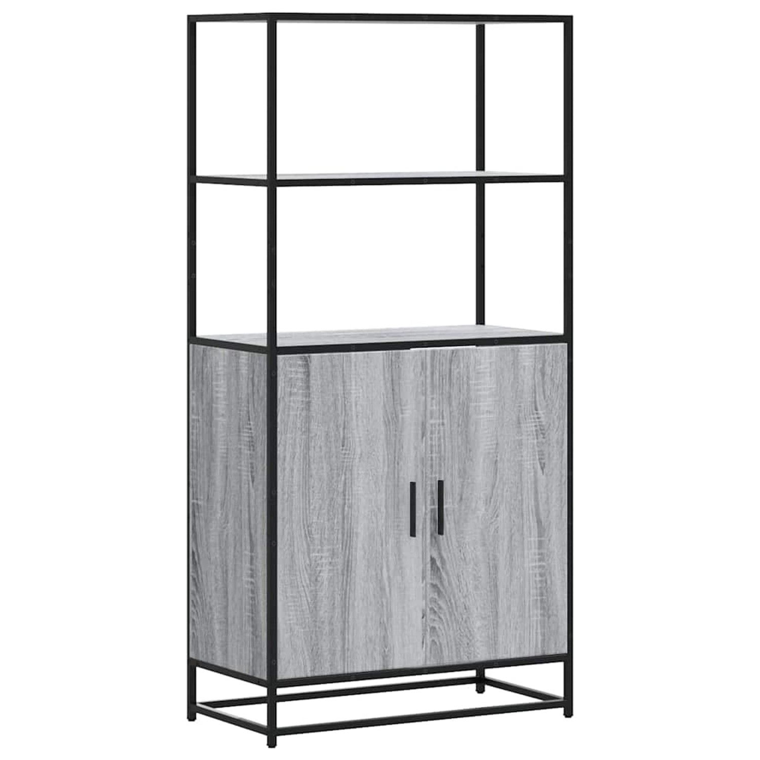vidaXL Highboard Grau Sonoma 68x35x139 cm Holzwerkstoff und Metall 849052 günstig online kaufen