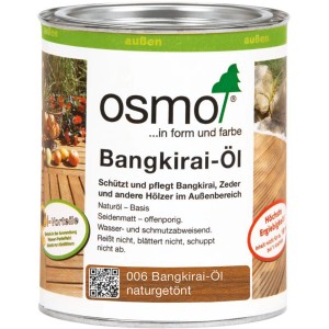 Dose Osmo Holzöl Spezial Bangkirai 750ml für Holz im Außenbereich.