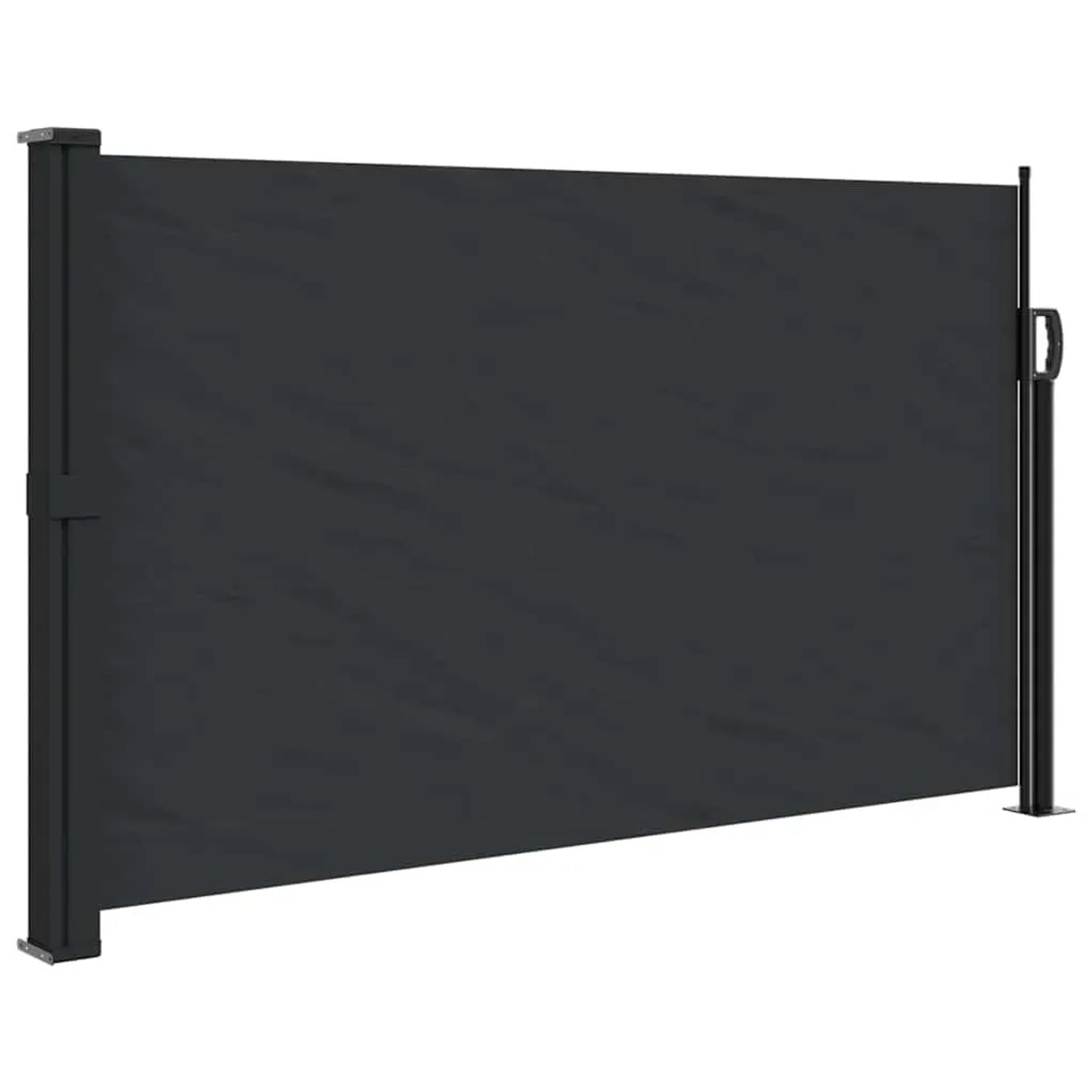furnicato Seitenmarkise Ausziehbar Schwarz 120x600 cm günstig online kaufen