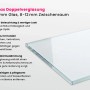 Nahaufnahme einer klaren Echtglas Doppelverglasung mit 3 mm Glasstärke und 8-12 mm Zwischenraum.