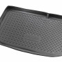 Schwarze Gummi Kofferraumwanne für Ford Fiesta VI (2008-2017), passgenaues Autozubehör.
