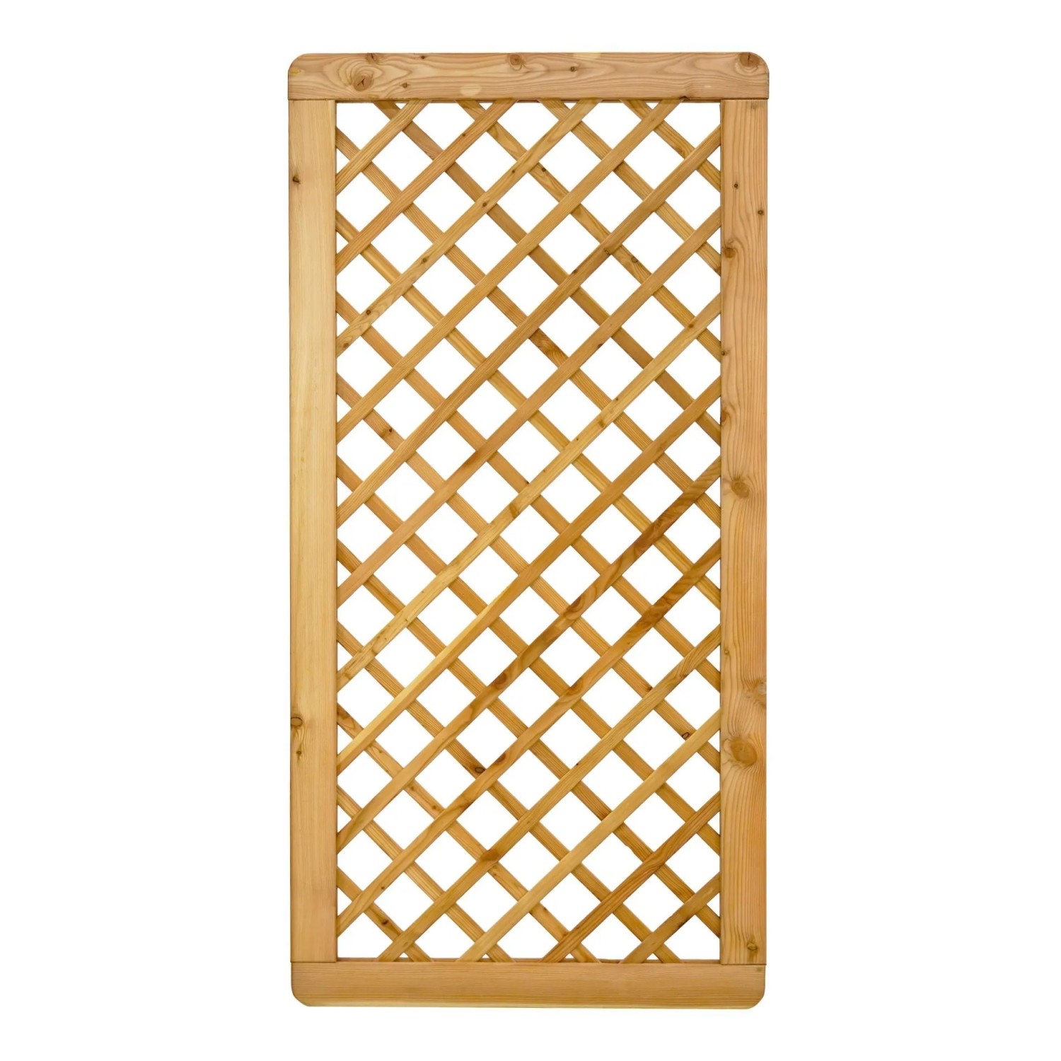 GartenLand Rankgitter NIZZA 90x180 cm Holzzaun Lärche PEFC Massiver Rahmen 44x88 mm Sehr Stabil