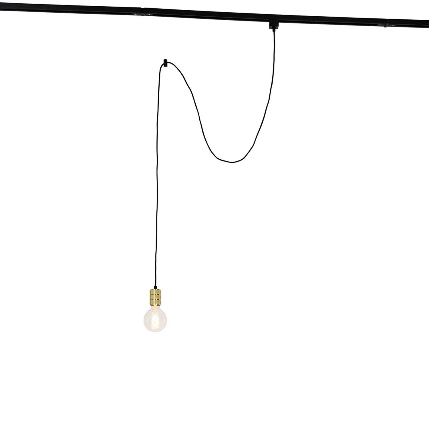 QAZQA Pendelleuchte mit Schienenaufhängung Gold Iconic Cavalux