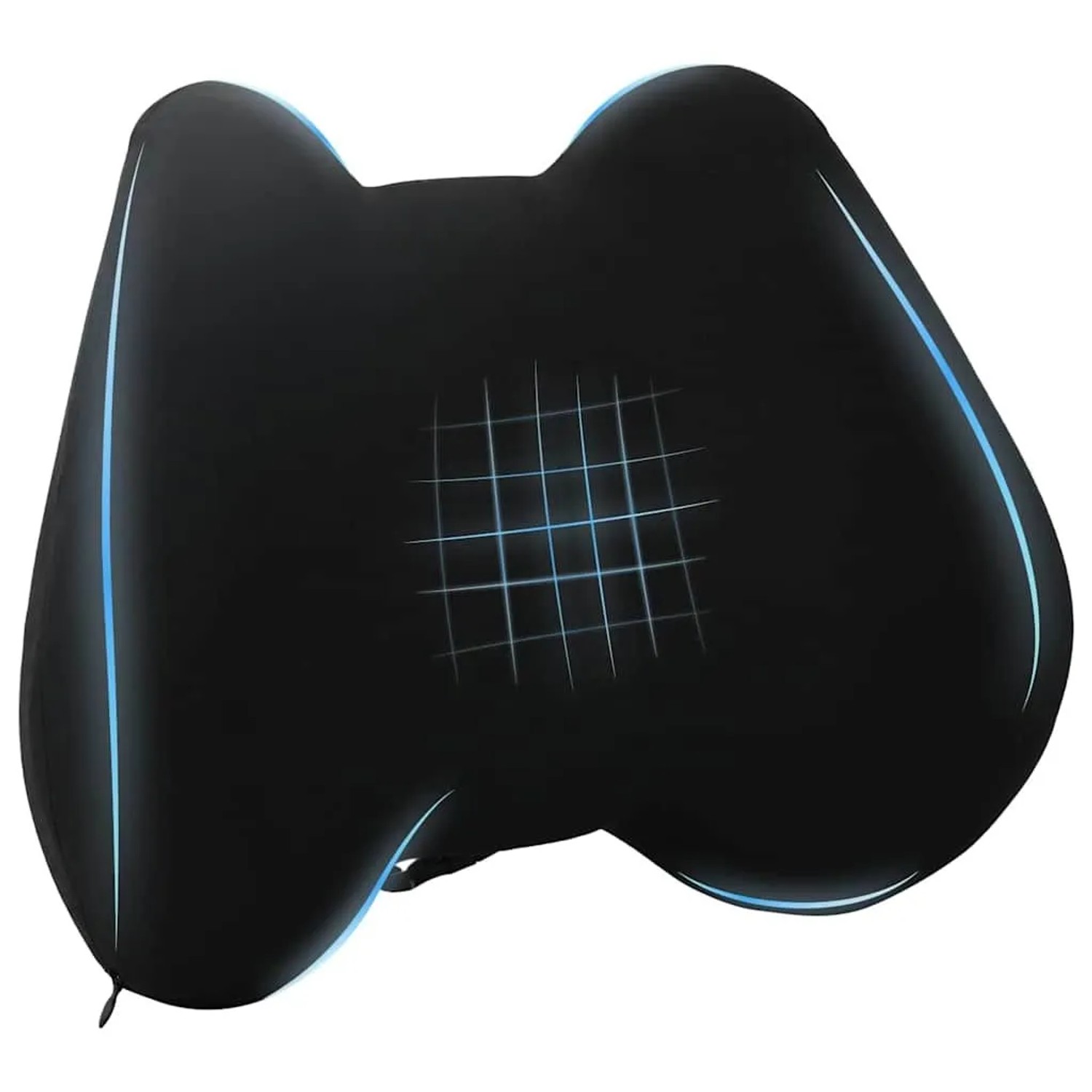 vidaXL Kopfkissen mit Kissen Schwarz 42 x 32 x 14 cm Polyester 42012710