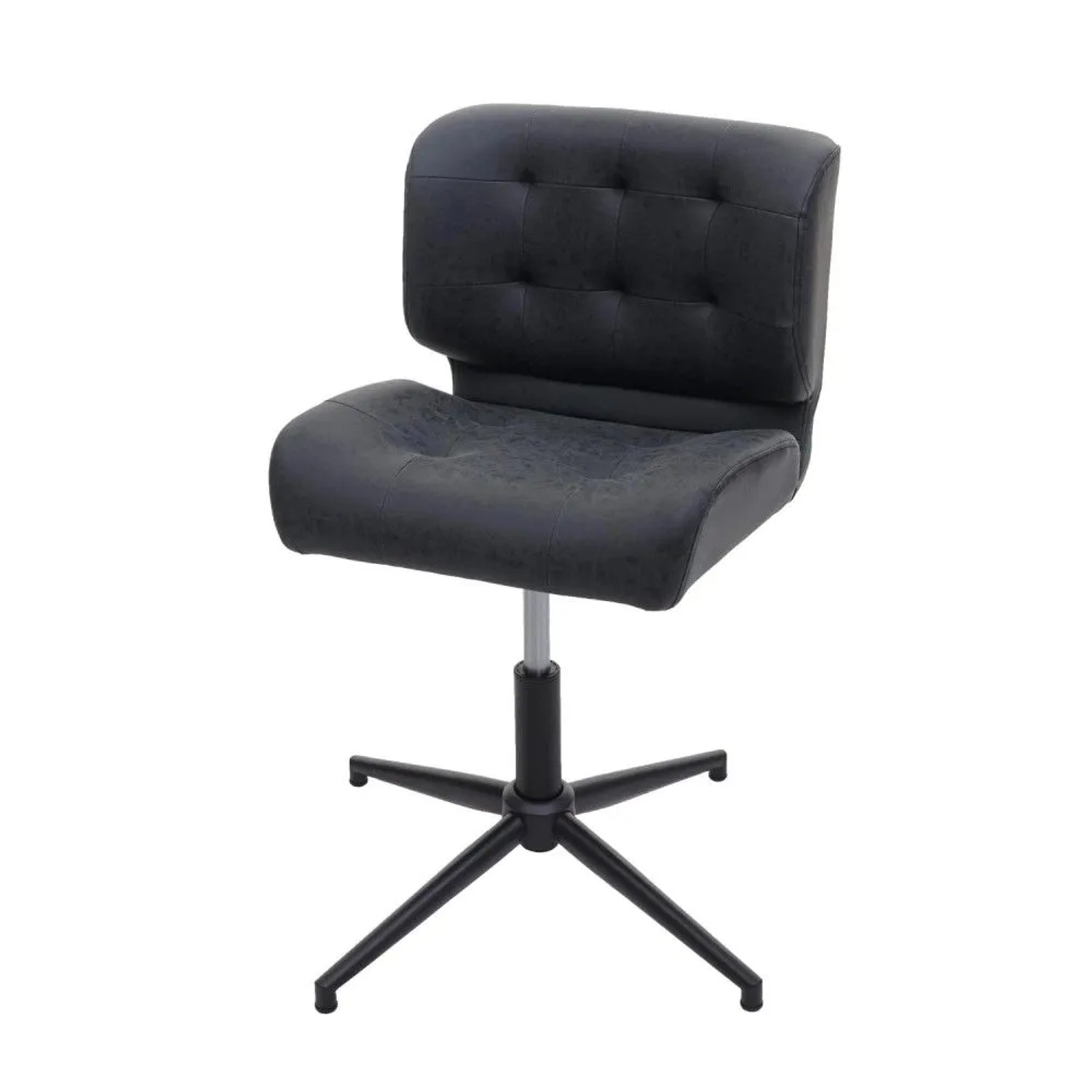 MCW Bürostuhl H42 Kunstleder Vintage Dunkelgrau Fuß Schwarz