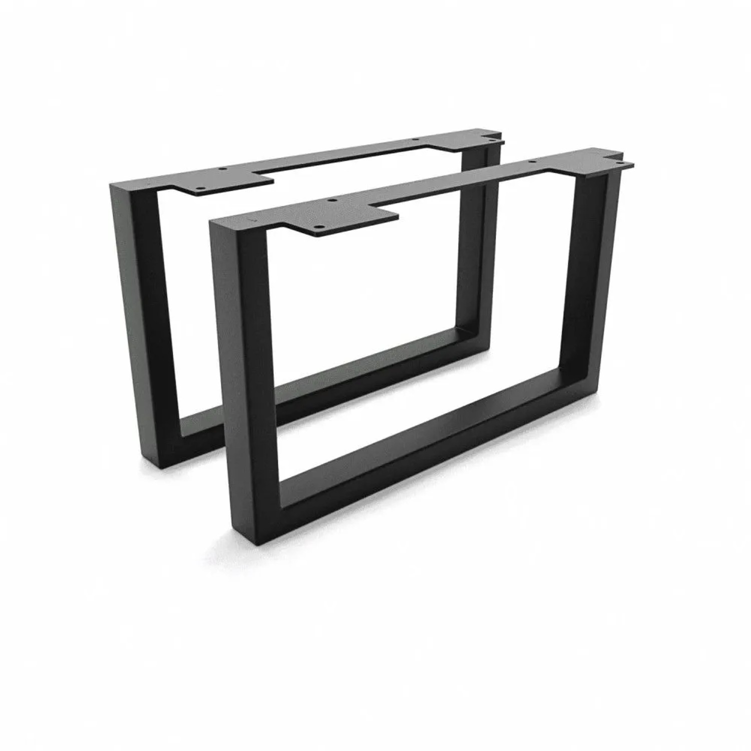 HEVVA Möbelfüße GRAZ 20 cm Hoch 35 cm Tief 2er Set Schwarz