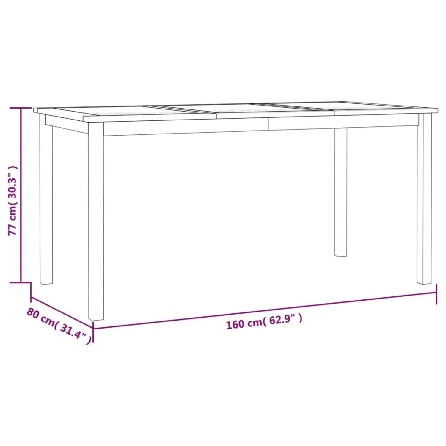 vidaXL 5-tlg. Garten-Essgruppe aus Teakholz, Modell 95: Tisch mit Stühlen, ideal für den Garten.