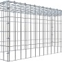 Gabiona C-Ring Gabione Anbaukorb, 40x100x40cm, Maschenweite 5x10cm, Drahtgitter verzinkt.