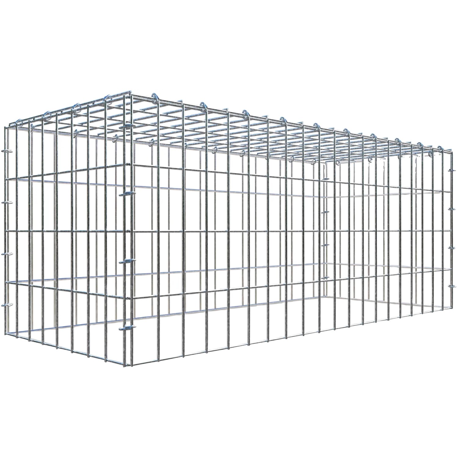 Gabiona C-Ring-Gabione-Anbaukorb Typ 3 40 x 100 x 40 cm Maschenw 5 x 10 cm