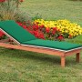 Merxx Sonnenliegen Set, 2-teilig mit grünen Auflagen und verstellbarer Rückenlehne.