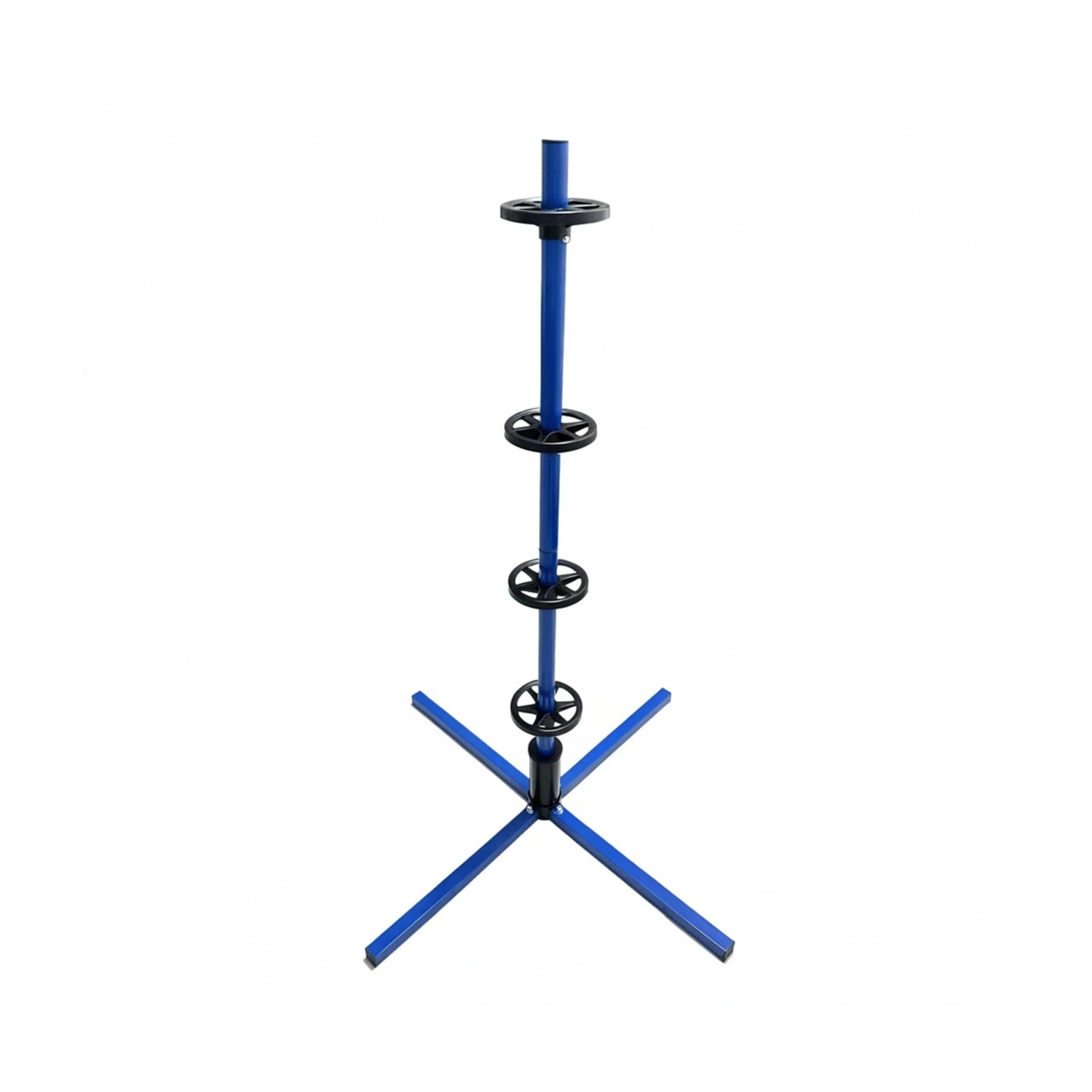 Relaxdays Reifenständer Stahl Blau für 4 Reifen 131,5 cm x 66 cm x 66 cm