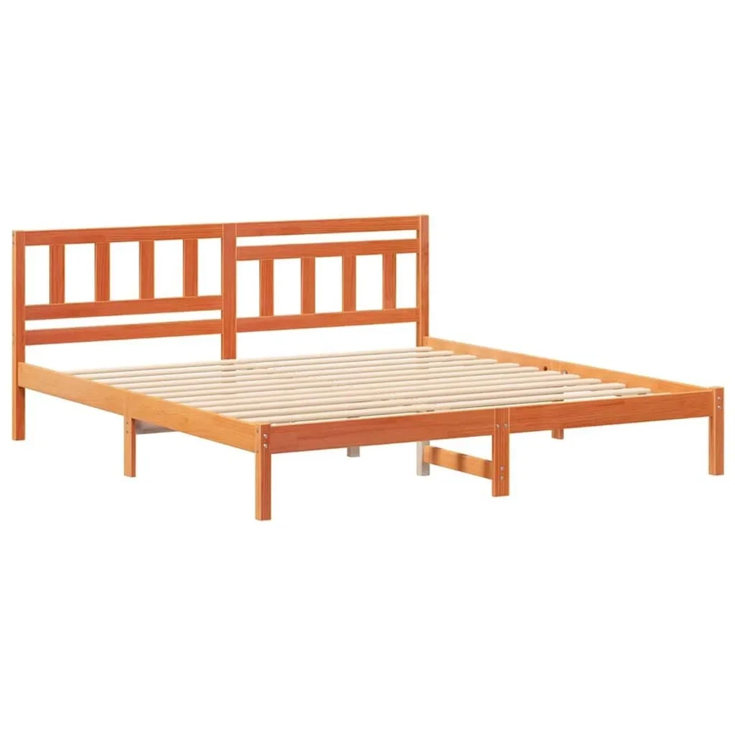 vidaXL Bettrahmen Wachsbraun 180 x 200 cm Massives Kiefernholz 872223