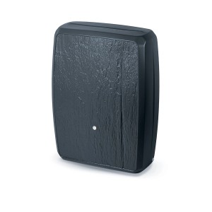 Waterform Regentonne Multitank 250 l in Anthrazit mit Steinoptik und Wasserhahn.