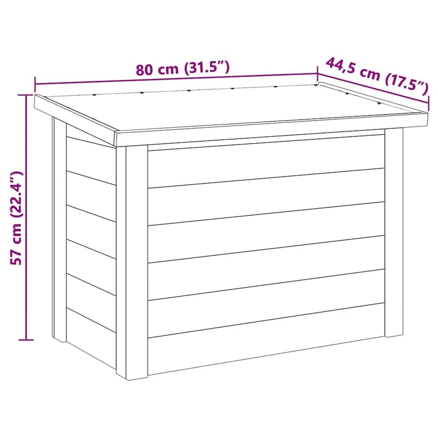 vidaXL Aufbewahrungsbox mit Speicher Natur 80 x 44,5 x 57,5 cm 42013042_9