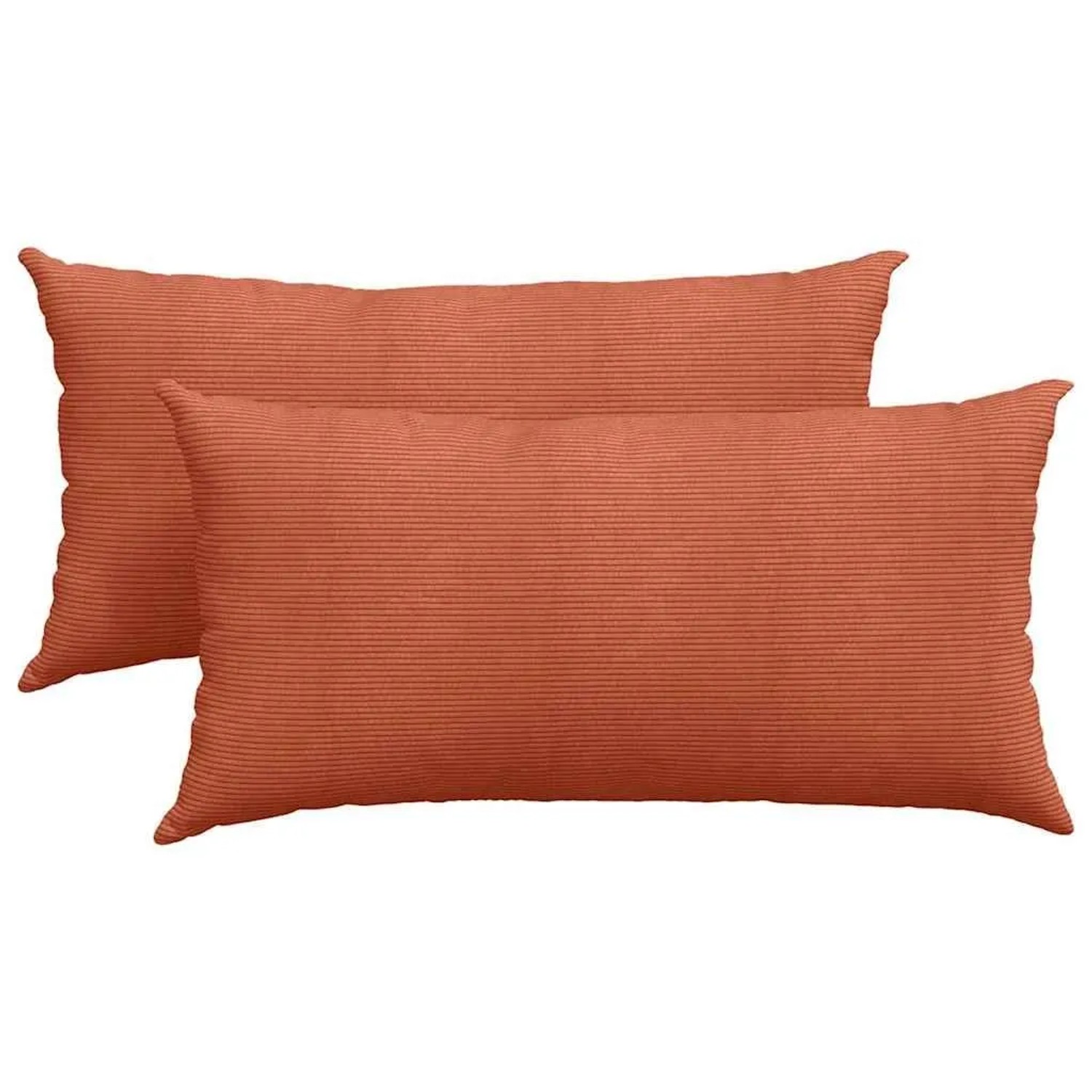 vidaXL Sofakissen 2 Stück Rot-Orange 80 x 40 cm Cordstoff 42013738