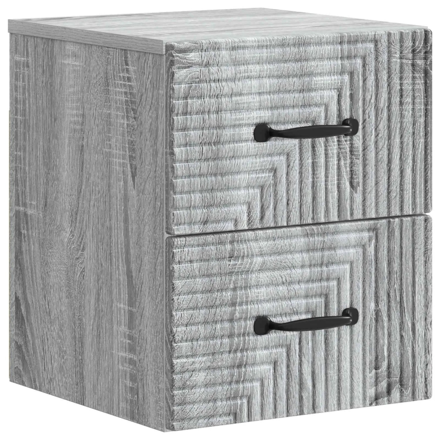 vidaXL Wandmontierter Nachttisch Graues Sonoma 34,5 x 33 x 40 cm 898647