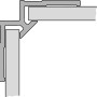 Detailaufnahme der Hüppe EasyStyle Wandverkleidung mit Profil in Grau.