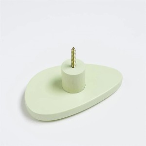 Terra Home Wandhaken, 3er Set, Grün. Holzgarderobenhaken mit Schraube zur Wandmontage.