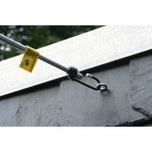 Floracord Spanngurt-Set für Vierecksonnensegel, bestehend aus Spanngurt, Schraube und Dübel.