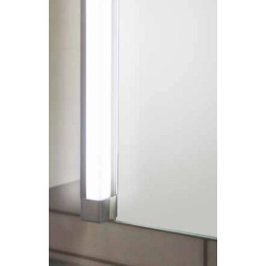 Detailaufnahme: Weißer Fackelmann Spiegelschrank LED-Line, 42,5 cm, mit Beleuchtung.