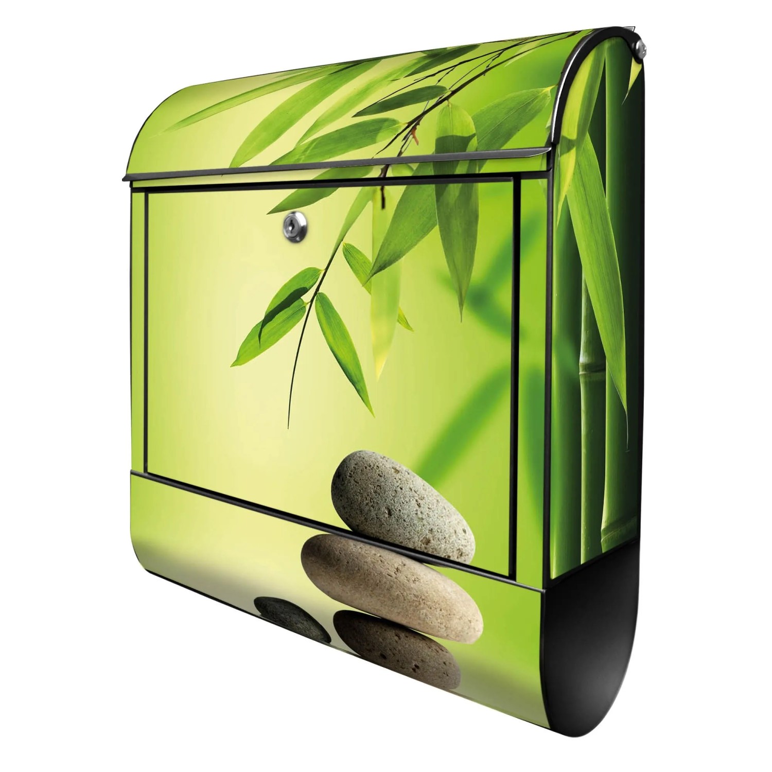 Banjado Design Briefkasten Schwarz Pulverbeschichtet 39x47x14cm 2 Schlüssel günstig online kaufen