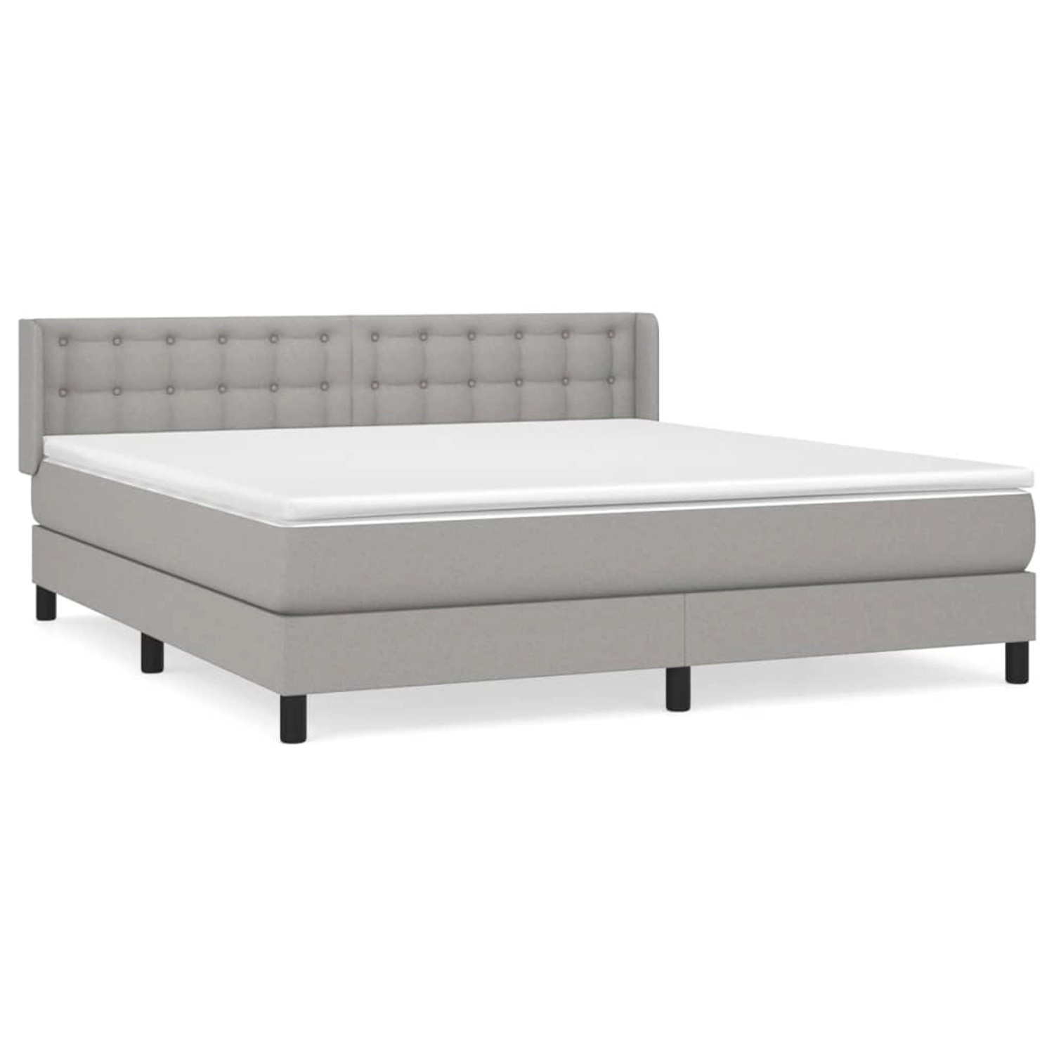 vidaXL Boxspringbett mit Matratze Hellgrau 180x200 cm Stoff 3130049 günstig online kaufen