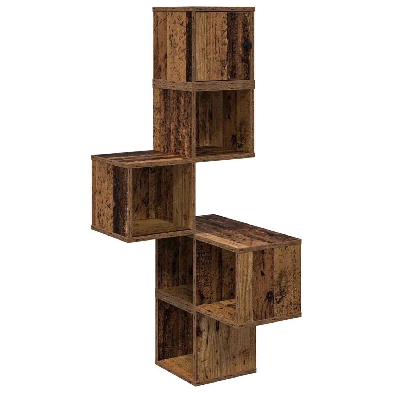 vidaXL Wand-Eckregal Altholz 48 x 48 x 120 cm Holzwerkstoff 8012234
