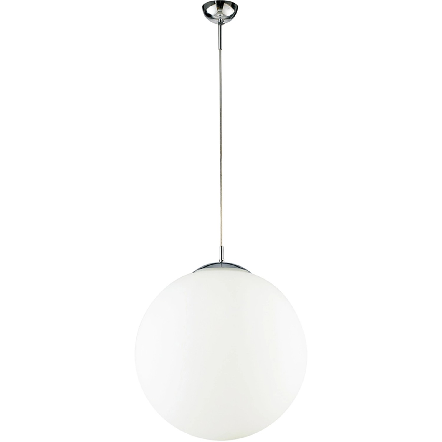 Luce Design Pendelleuchte City 1-flammig Weiß-Chrom Ø 45 cm günstig online kaufen