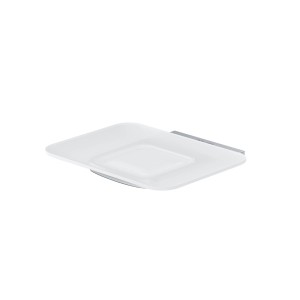 AM.PM Seifenschale Inspire V2.0 mit Wandhalterung aus Chrom und Glas.