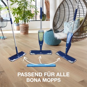 Bona Mikrofaser Reinigungs-Pad mit Zwei-Zonen-Design passend für alle Bona Mopps.