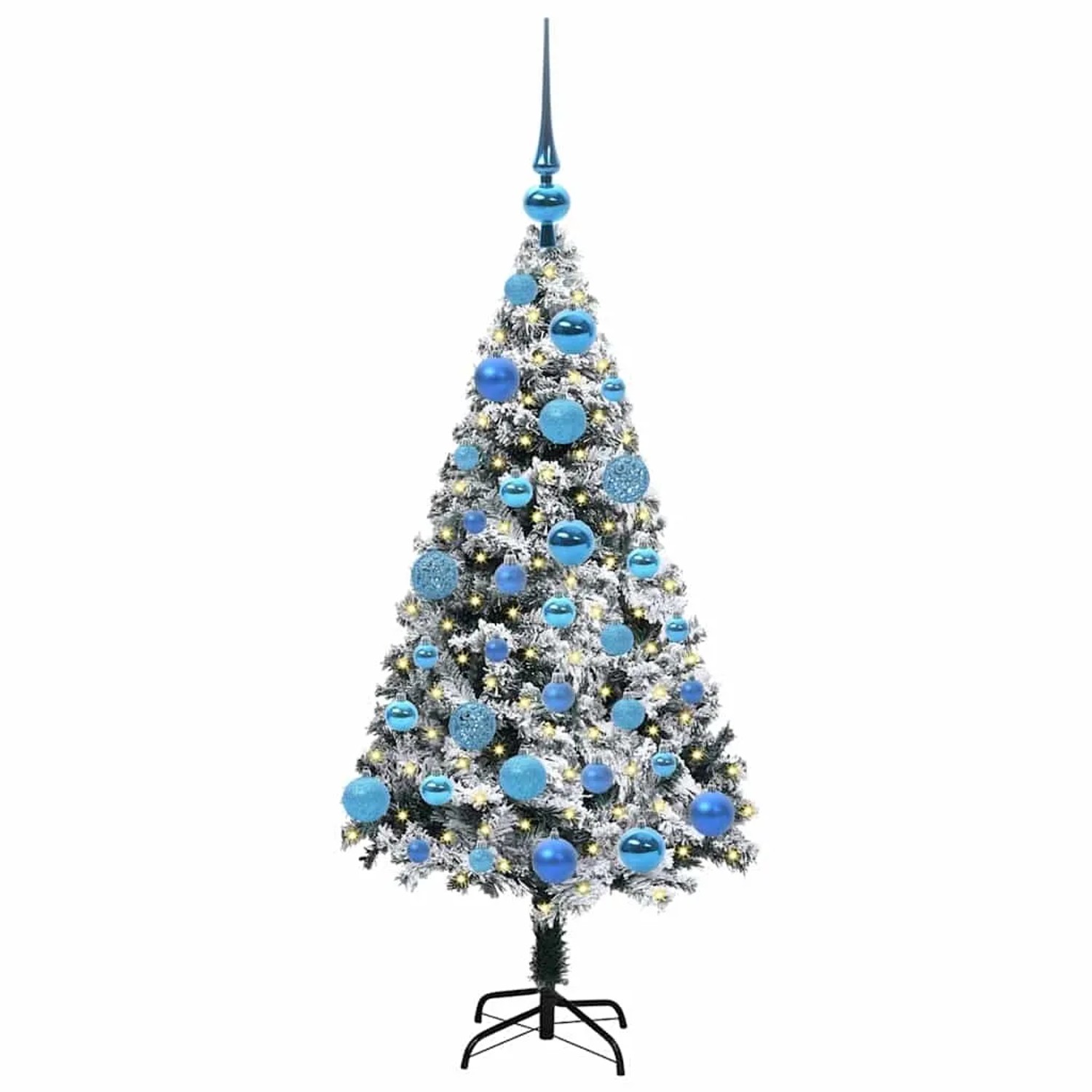 vidaXL Künstlicher Weihnachtsbaum mit 150 LEDs mit Ständer Grün 120 cm 3396947